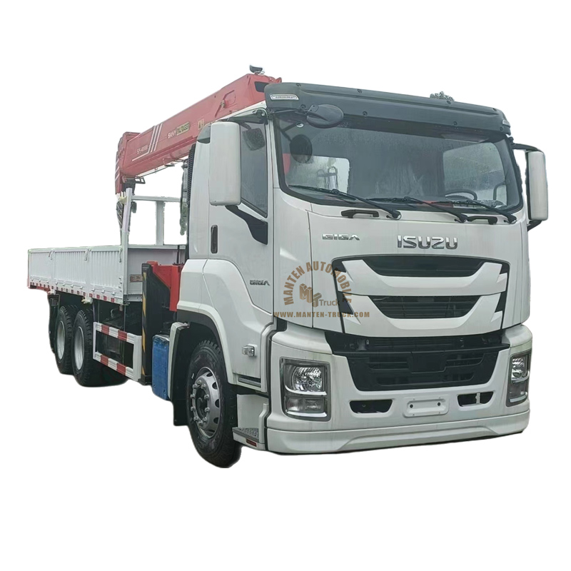 12ons isuzu giga 6x4 truck mouted crane