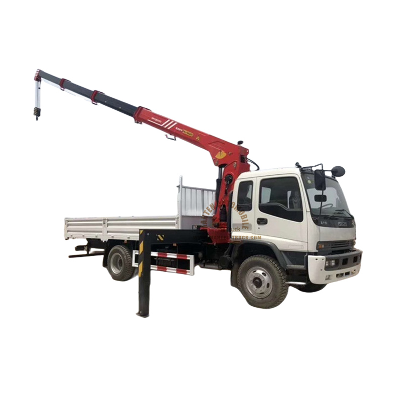 8 طن ايسوزو 4 × 2 Ftr شاحنة رافعة محمولة