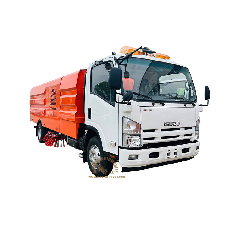 شاحنة كنس الطرق Isuzu Npr 4x2 6 Cbm