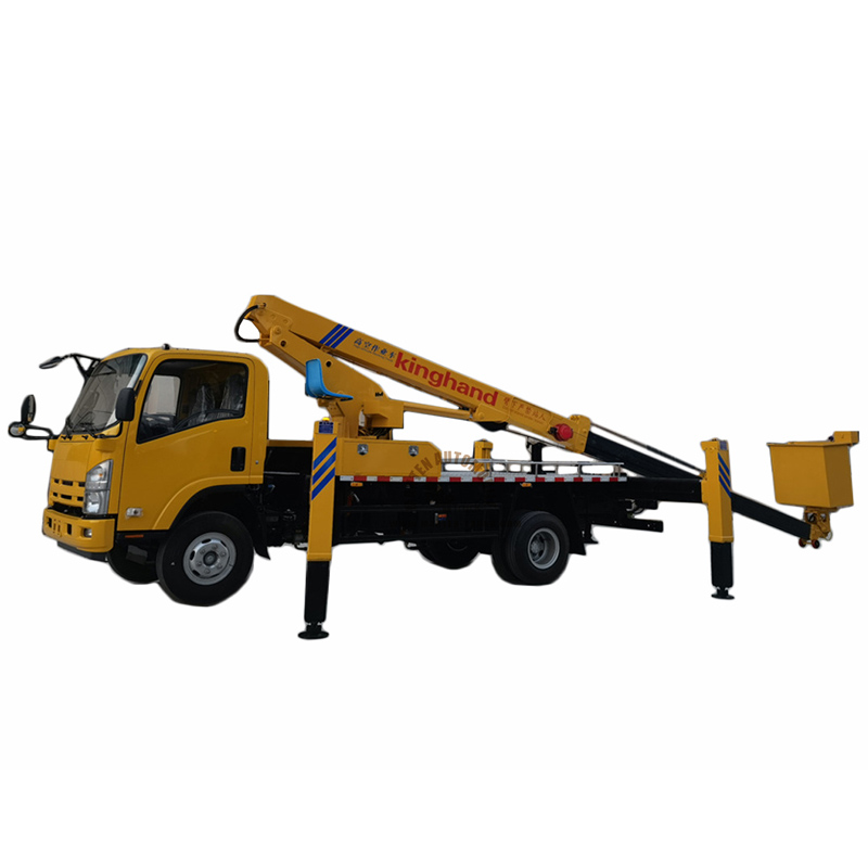 18m isuzu 4x2 telescopic boom aerial work platform truck