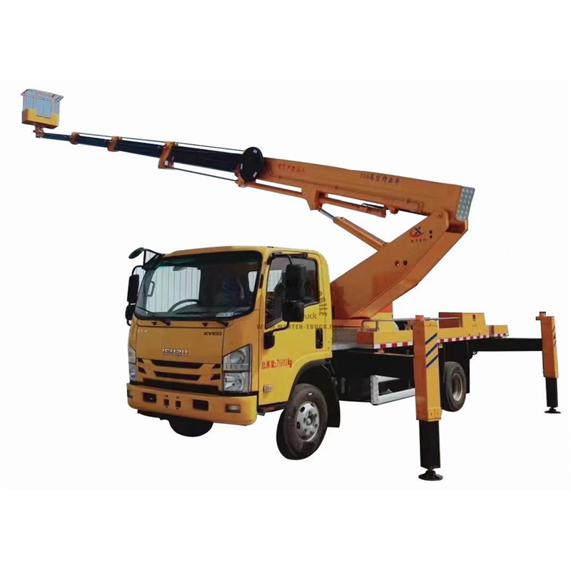 24m isuzu 4x2 telescopic boom high altitude working vehicle