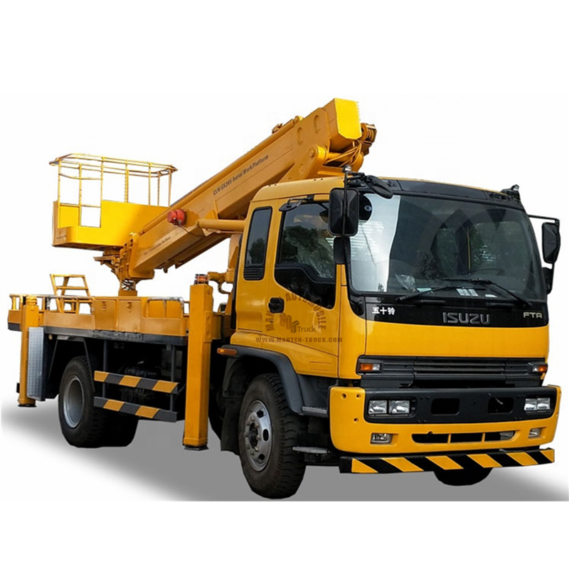 30m isuzu ftr 4x2 telescopic boom aerial working vehicle